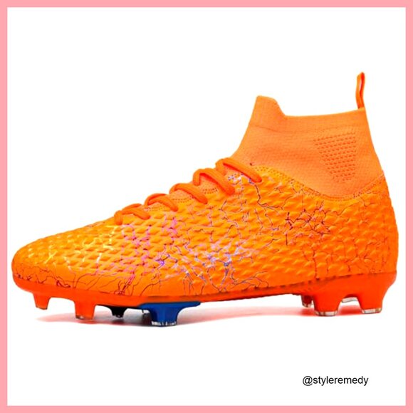 High-Top Soccer Cleats with Spikes, Breathable Athletic Shoes main image 5